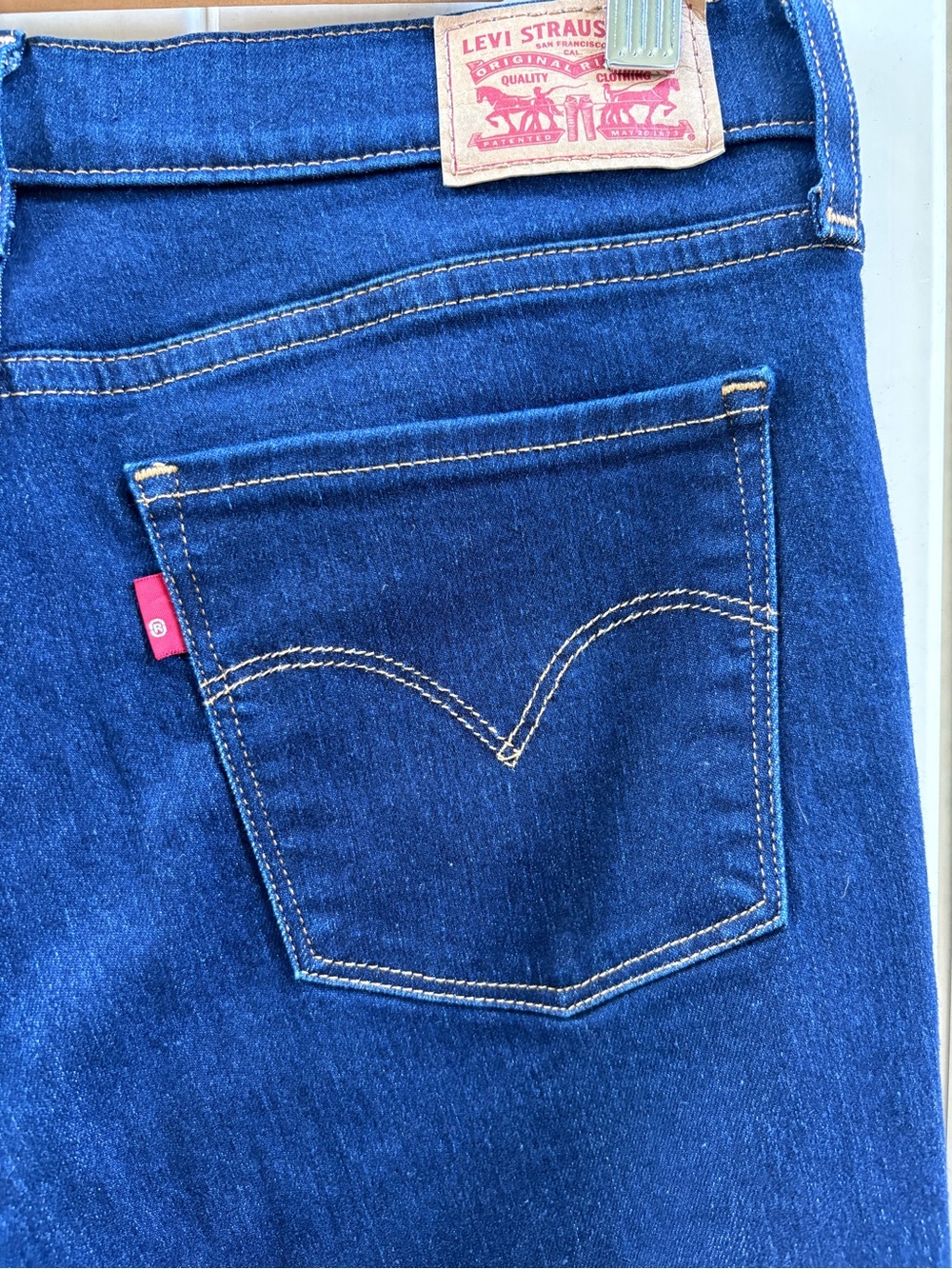 Levi's 315 Shaping Bootcut Jeans in Dark Blue Denim
